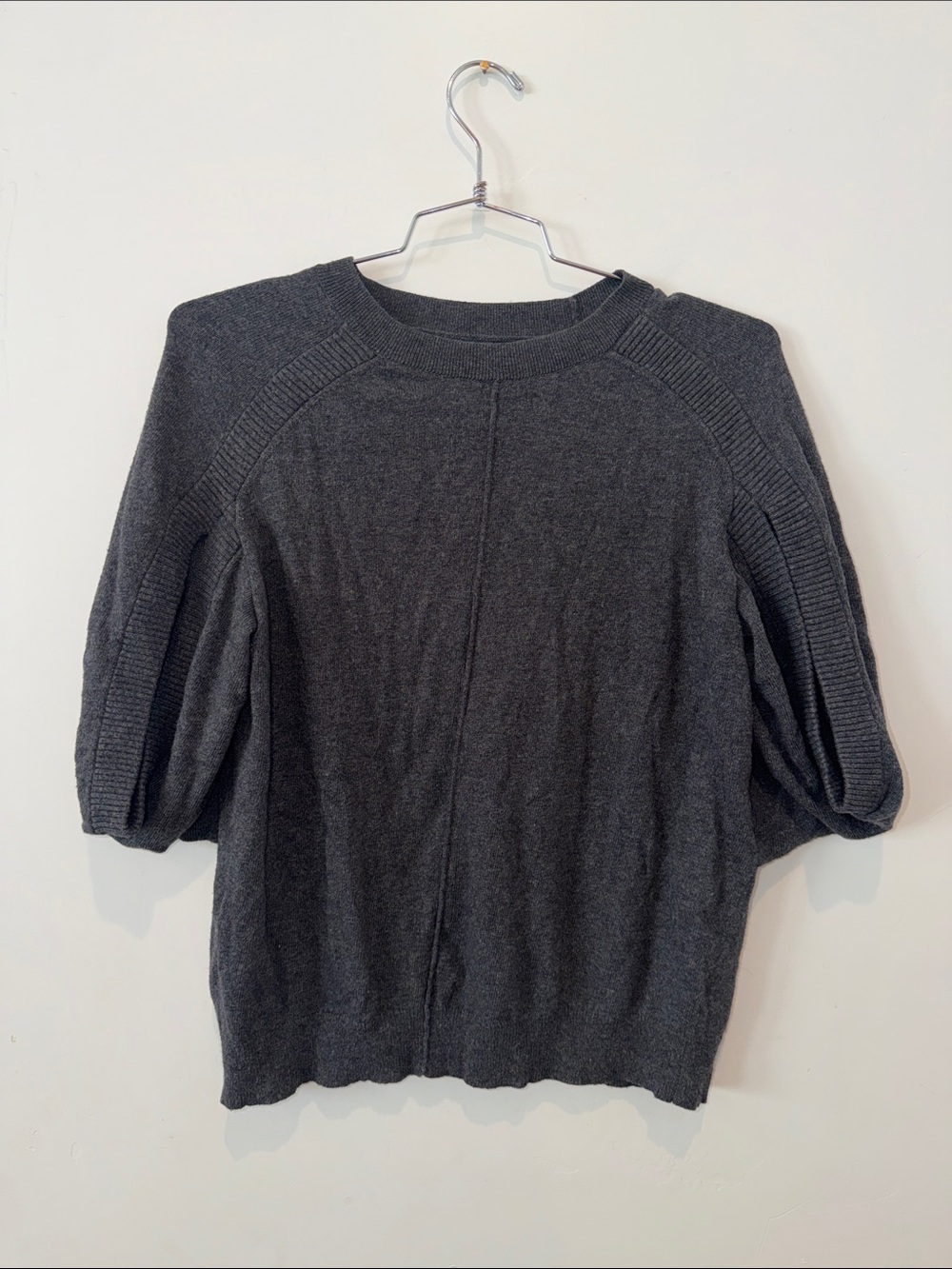 AllSaints Charcoal Grey Blaye Jumper Sweater Mid Sleeves Women’s Size 10